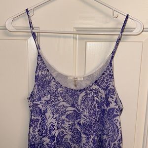 Ruffled paisley cropped tank top